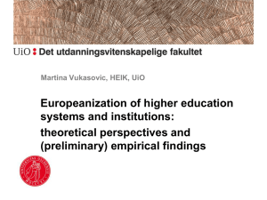Europeanization of higher education systems and institutions