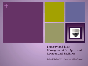 Security and Risk Management For Sport and Recreational
