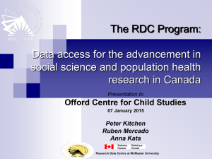 SCC Presentation - Offord Centre for Child Studies