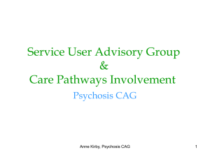 Service User Advisory & Care Pathway Roles Presentation