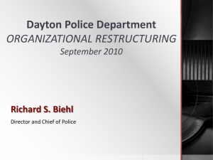 Organizational Chart DAYTON POLICE DEPARTMENT