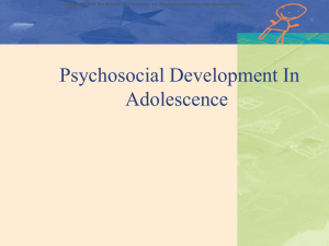 Psychosocial Development In Adolescence