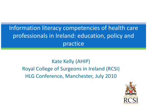 Information literacy competencies of health care