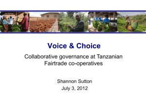 Collaborative governance at Tanzanian Fairtrade co