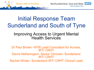 Initial Response Team – Sunderland and South of Tyne