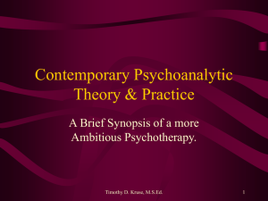 Contemporary Psychoanalytic Theory & Practice