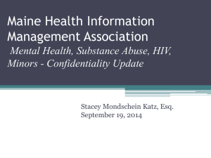 Maine Medical Association Mental Health and Substance