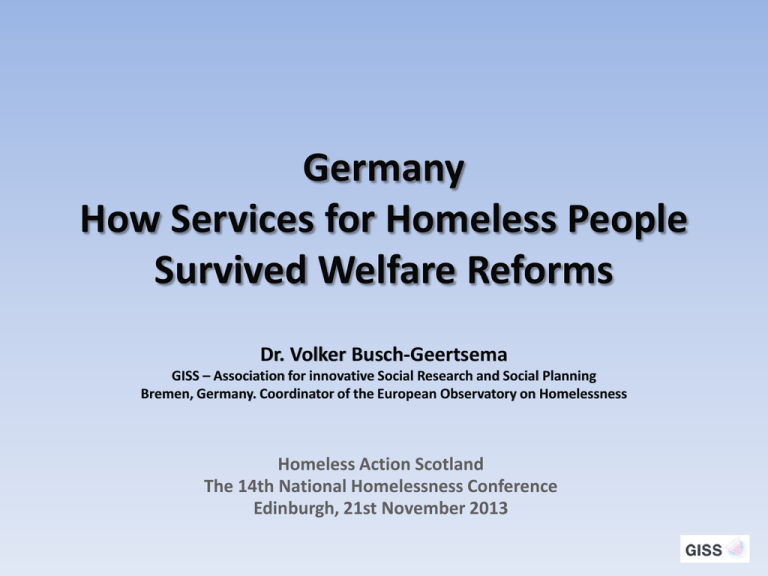 Surviving Welfare Reforms - Homeless Action Scotland