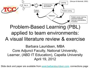 Problem-Based Learning (PBL) approach