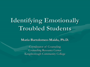 Identifying Emotionally At Risk Students