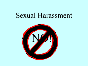 VIII. Sexual Harassment.