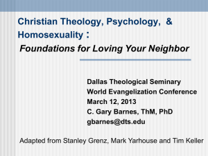 sexual identity - Dallas Theological Seminary