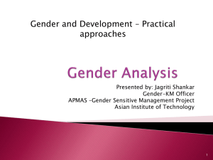 Gender analysis (EN) - APMAS Knowledge Network