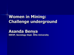Women in Mining (WIM) Background