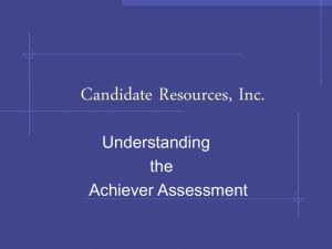 Understanding the Achiever - Candidate Resources, Inc.