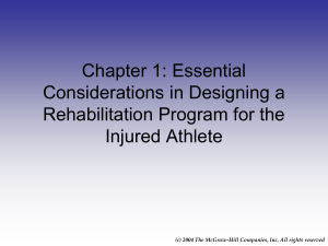 Chapter 1: Essential Considerations in Designing a Rehabilitation