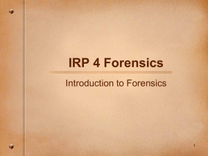 IRP 4 Forensics