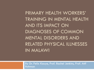 Training primary health workers in mental health and its impact on