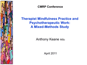 Mindfulness and Psychotherapeutic Work