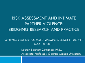 Risk assessment and intimate partner violence: bridging