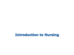 Introduction to Vocational Nursing