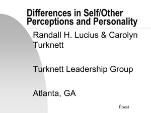 Differences in Self/Other Perceptions and Personality