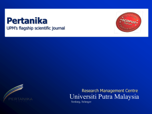 Pertanika Journal - Universiti Putra Malaysia