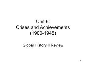 Unit 6: Crises and Achievements