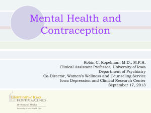 Mental Health & Contraception - Family Planning Council of Iowa