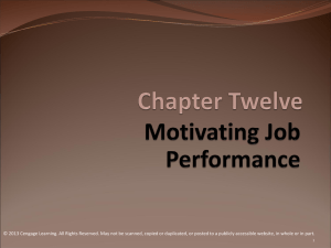 Motivating Job Performance