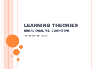 learning theories cognitive vs behavioral