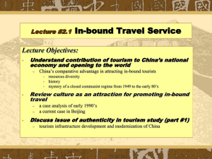 Government Involvement in Red Tourism in China