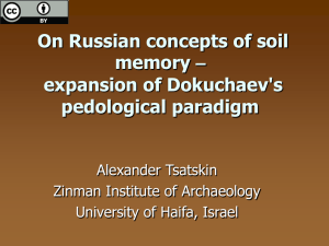 Russian concepts of soil memory – development of