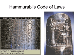 Hammurabi`s Code of Laws