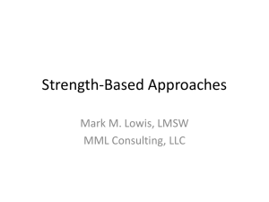 Strength-Based Approaches - MI-PTE