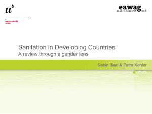 Sanitation in Developing Countries: A review through a gender lens