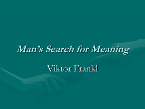 Man`s Search for Meaning