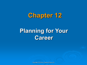 Chap 12 Planning for Your Career