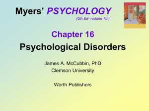 Chpt.14 & 15 Psychological Disorders & Treatment