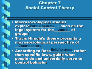 Chapter 7 Social Control Theory