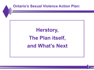 Ontario`s Sexual Violence Action Plan
