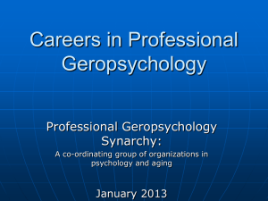 Careers in Professional Geropsychology