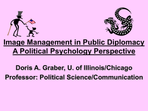 Image Management in Public Diplomacy A Political Psychology