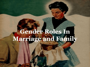 Gender Roles In Marriage and Family