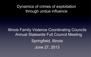 Dynamics of crimes and exploitation through undue influence
