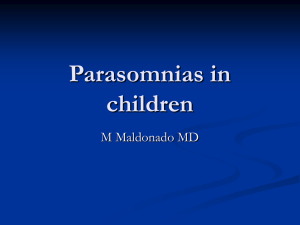 Parasomnias in children