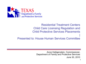 Presentation to the Texas CASA Chapter??