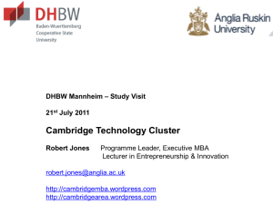Cambridge Cluster handout - Cambridge MBA Weblog
