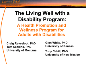 The Living Well with a Disability Program