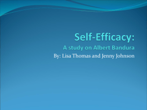 Self-Efficacy: A study on Albert Bandura